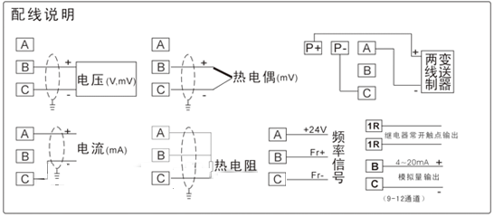 彩色无纸记录仪配线图